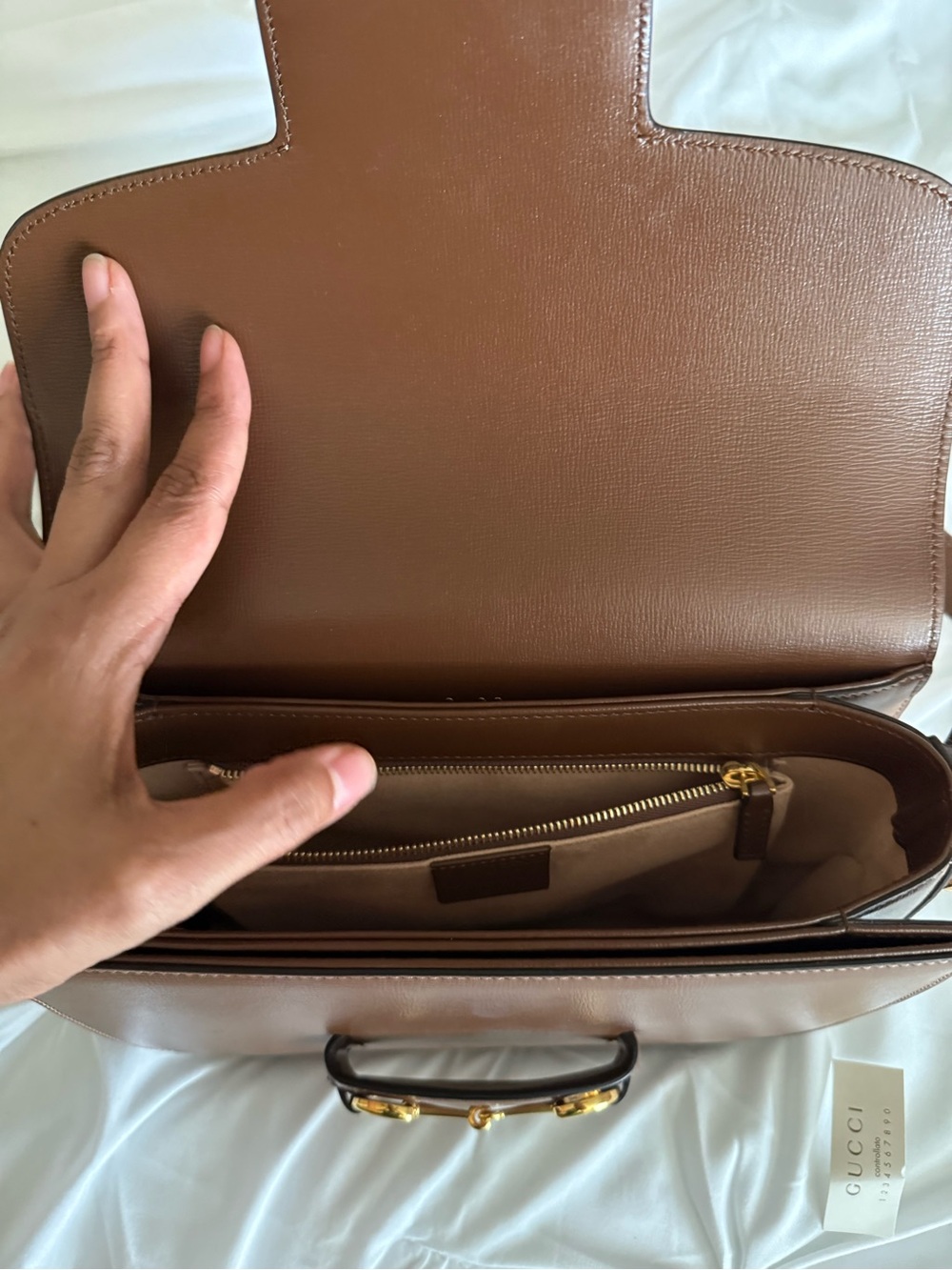 Horsebit 1955 Shoulder Bag Brown Sugar - Picture 7 of 10